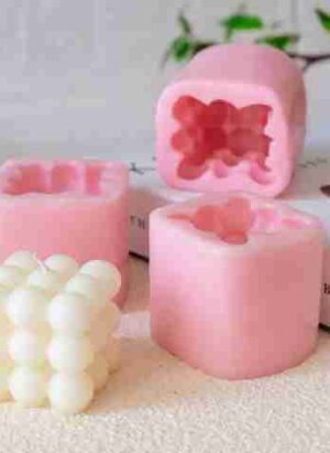 Bubble mum kalıbı 5x5 cm silikon mum kalıbı