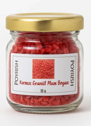 kırmızı granül mum boyası 10 gr