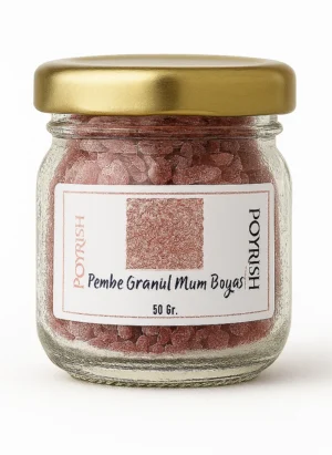 Pembe granül mum boyası 50 gr
