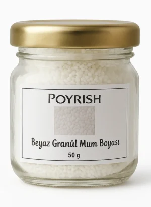 beyaz granül mum boyası 50 gr