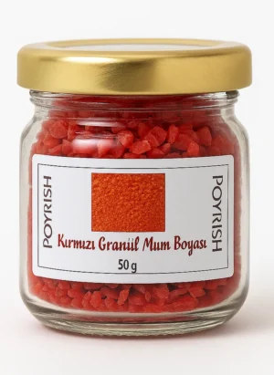 kırmızı granül mum boyası 50 gr