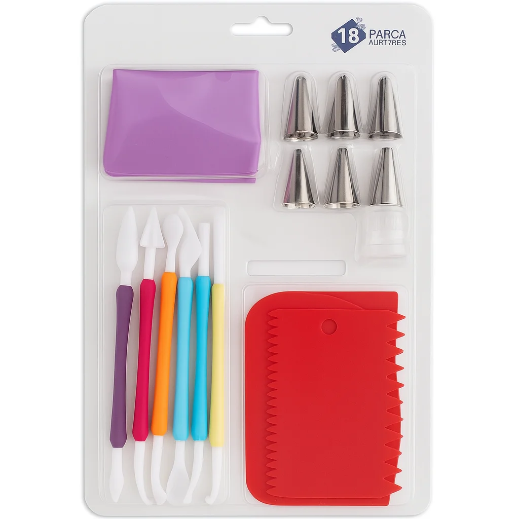 18 Parça Krema Mum - Esnek Mum Yapma Seti