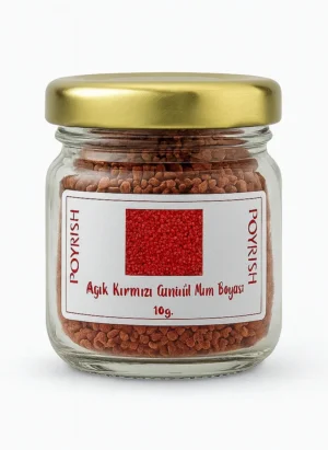 açık kırmızı granül mum boyası 10 gr