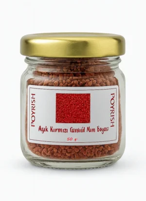 açık kırmızı granül mum boyası 50 gr