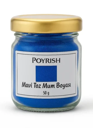 mavi toz mum boyası 50 gr