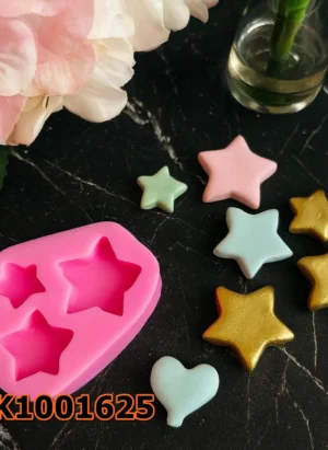 Silikon Kalıp Mum Kalıbı – 3lü Yıldız