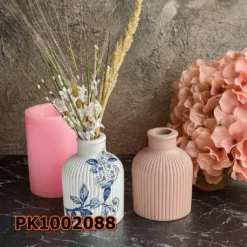 Silikon Kalıp Mum Kalıbı – Çizgili Form Vazo