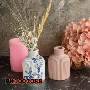 Silikon Kalıp Mum Kalıbı – Çizgili Form Vazo