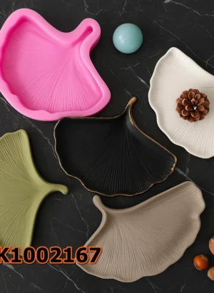 Silikon Kalıp Mum Kalıbı – Yaprak Form Sunumluk