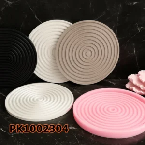 Silikon Kalıp Mum Kalıbı – Yuvarlak Çizgili Sunumluk