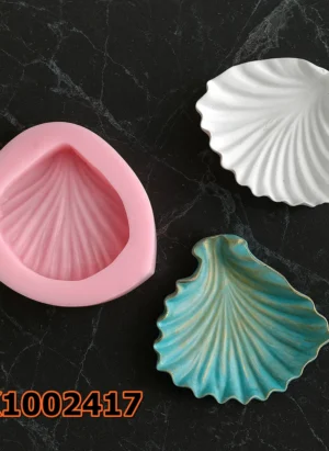 Silikon Kalıp Mum Kalıbı – Deniz Kabuğu Yelpaze Form Sunumluk