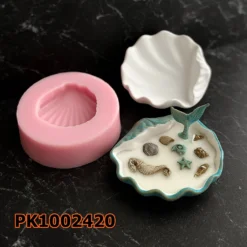 Silikon Kalıp Mum Kalıbı – Büyük İstiridye Deniz Kabuğu Mumluk Sunumluk