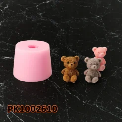 Silikon Kalıp Mum Kalıbı – Minik Tüylü Ayıcık