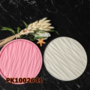 Silikon Kalıp Mum Kalıbı – Dalgalı Desen Tepsi Sunumluk