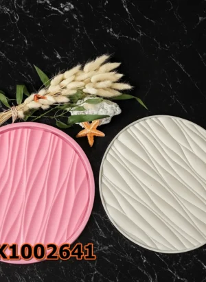 Silikon Kalıp Mum Kalıbı – Dalgalı Desen Tepsi Sunumluk