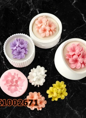 Plumeria Çiçek Buketi mum kalıbı silikon kalıp