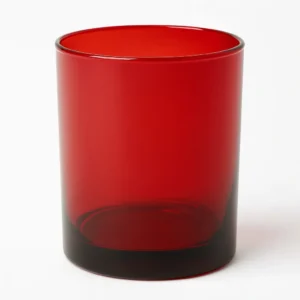 Renkli Cam Bardak İkonik - Transparan Kırmızı 6021