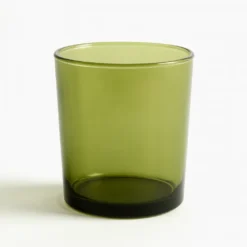 Renkli Cam Bardak İkonik - Transparan Yeşil
