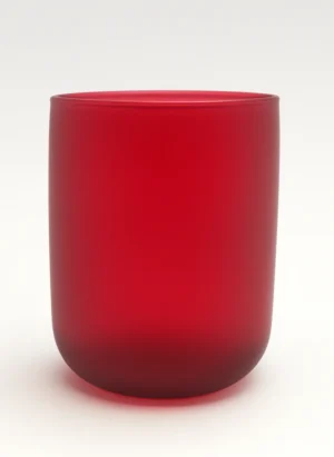 Renkli Cam Bardak İkonik - Mat Kırmızı 125-Q