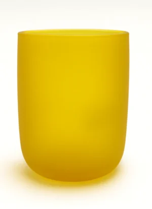 Renkli Cam Bardak İkonik - Mat Açık Sarı 185-Q