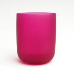 Renkli Cam Bardak İkonik - Mat Pembe 6098-Q
