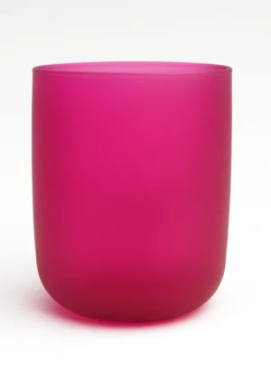 Renkli Cam Bardak İkonik - Mat Pembe 6098-Q