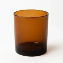 Renkli Cam Bardak İkonik - Transparan Kahve