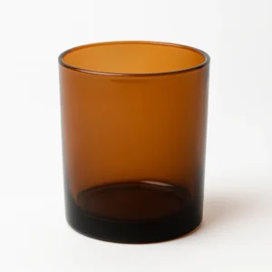 Renkli Cam Bardak İkonik - Transparan Kahve