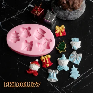 PK1001177 - Silikon Kalıp Mum Kalıbı - Yılbaşı Obje