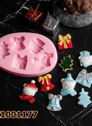 PK1001177 - Silikon Kalıp Mum Kalıbı - Yılbaşı Obje