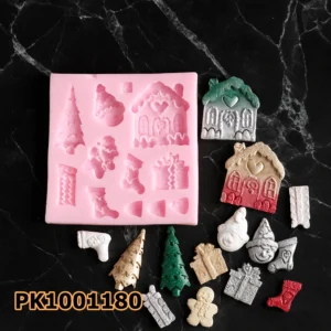 PK1001180 - Silikon Kalıp Mum Kalıbı - Yılbaşı Objeler