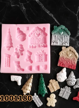 PK1001180 - Silikon Kalıp Mum Kalıbı - Yılbaşı Objeler