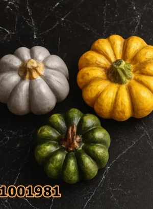 PK1001981 - Silikon Kalıp Mum Kalıbı - 3'lü Büyük Kabaklar