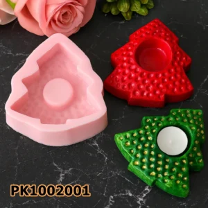 PK1002001 - Silikon Kalıp Mum Kalıbı - Çam Ağacı Mumluk