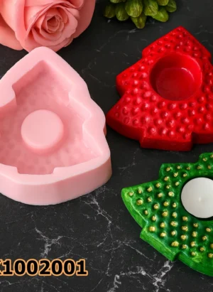 PK1002001 - Silikon Kalıp Mum Kalıbı - Çam Ağacı Mumluk