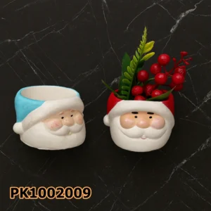 PK1002009 - Silikon Kalıp Mum Kalıbı - Saksı Noel Baba