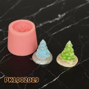 PK1002029 - Silikon Kalıp Mum Kalıbı - Minik Çam Ağacı