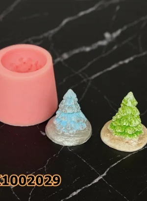 PK1002029 - Silikon Kalıp Mum Kalıbı - Minik Çam Ağacı