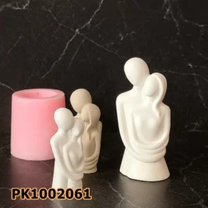 PK1002061 - Silikon Kalıp Mum Kalıbı - Sevgili Mumluk
