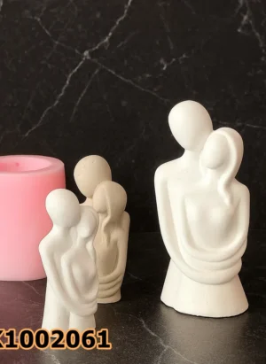 PK1002061 - Silikon Kalıp Mum Kalıbı - Sevgili Mumluk