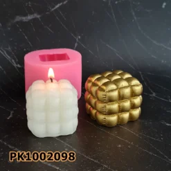 PK1002098 - Silikon Kalıp Mum Kalıbı - Yastık Bubble Mum