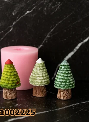 PK1002225 - Silikon Kalıp Mum Kalıbı - Minik Çam Ağacı