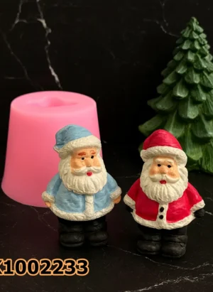 PK1002233 - Silikon Kalıp Mum Kalıbı - Mini Noel Baba