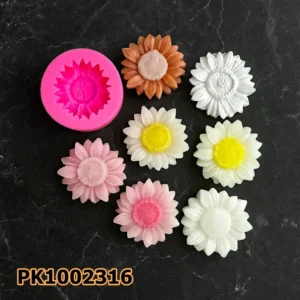 PK1002316 - Silikon Kalıp Mum Kalıbı - Küçük Ayçiçeği