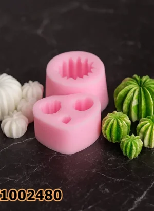 PK1002480 - Silikon Kalıp Mum Kalıbı - Kaktüs 4'lü Set