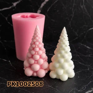 PK1002508 - Silikon Kalıp Mum Kalıbı - Bubble Çam Ağacı