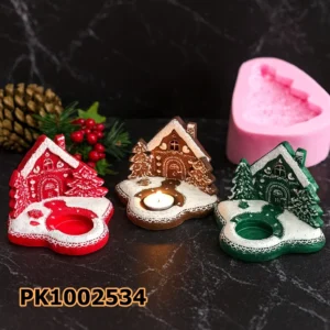 PK1002534 - Silikon Kalıp Mum Kalıbı - Kurabiye Ev Mumluk