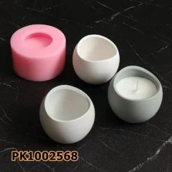 PK1002568 - Silikon Kalıp Mum Kalıbı - Oval Mum Kabı