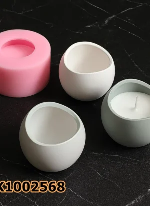 PK1002568 - Silikon Kalıp Mum Kalıbı - Oval Mum Kabı