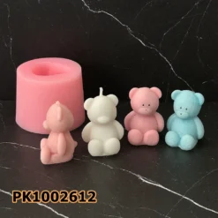 PK1002612 - Silikon Kalıp Mum Kalıbı - Minik Ayıcık
